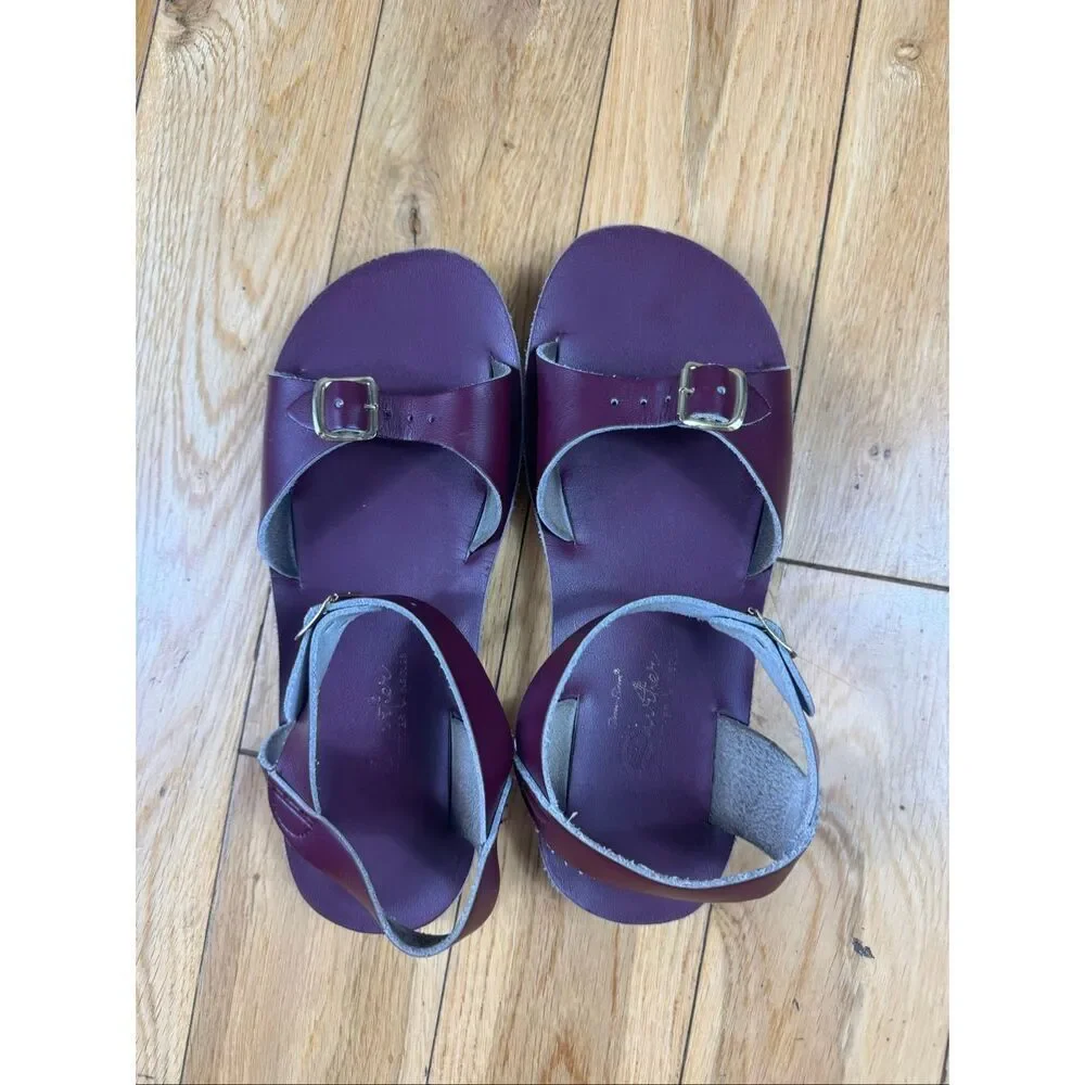 Saltwater Girls Purple Sandals Size 3